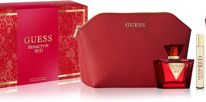 Guess Seductive Red for Women Gift Set - EDT - 4 Pieces 75ml EDT + 15ml EDT + Body Lotion + Pouch