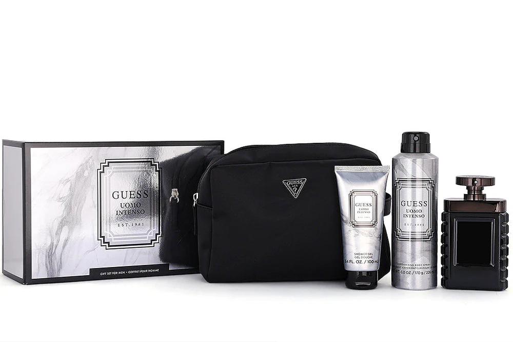 GUESS UOMO INTENSO (M) SET EDP 100ML + BODY SPRAY 226ML + SG 100ML + POUCH