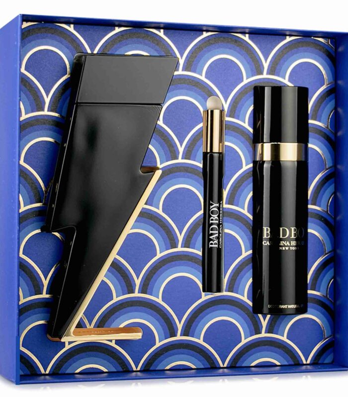 Bad Boy Gift Set for Men by Carolina Herrera – Eau de Toilette 100ml + Deodorant 100ml + Mini EDT 10ml